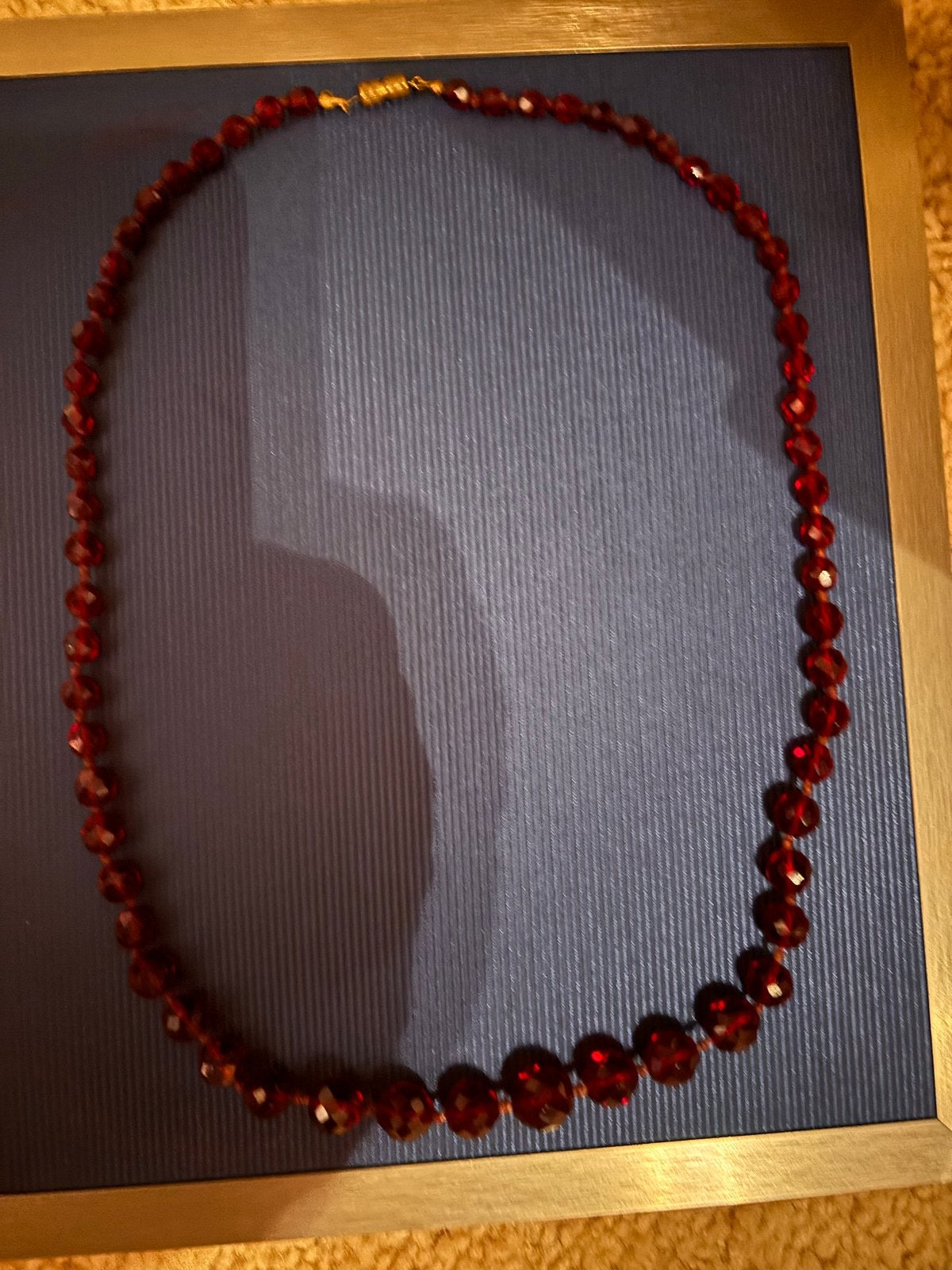 Vintage Rode Bakelieten Kralen Ketting Jaren '20 - 60cm, Sieraden, Tassen en Uiterlijk, Kettingen, Ophalen of Verzenden, Gebruikt