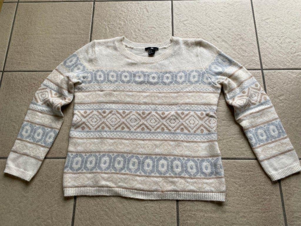 Nieuwe trui beige/grijs tinten - XS - 9% wol 9% mohair, H&M, Meerkleurig, Nieuw, Ophalen of Verzenden