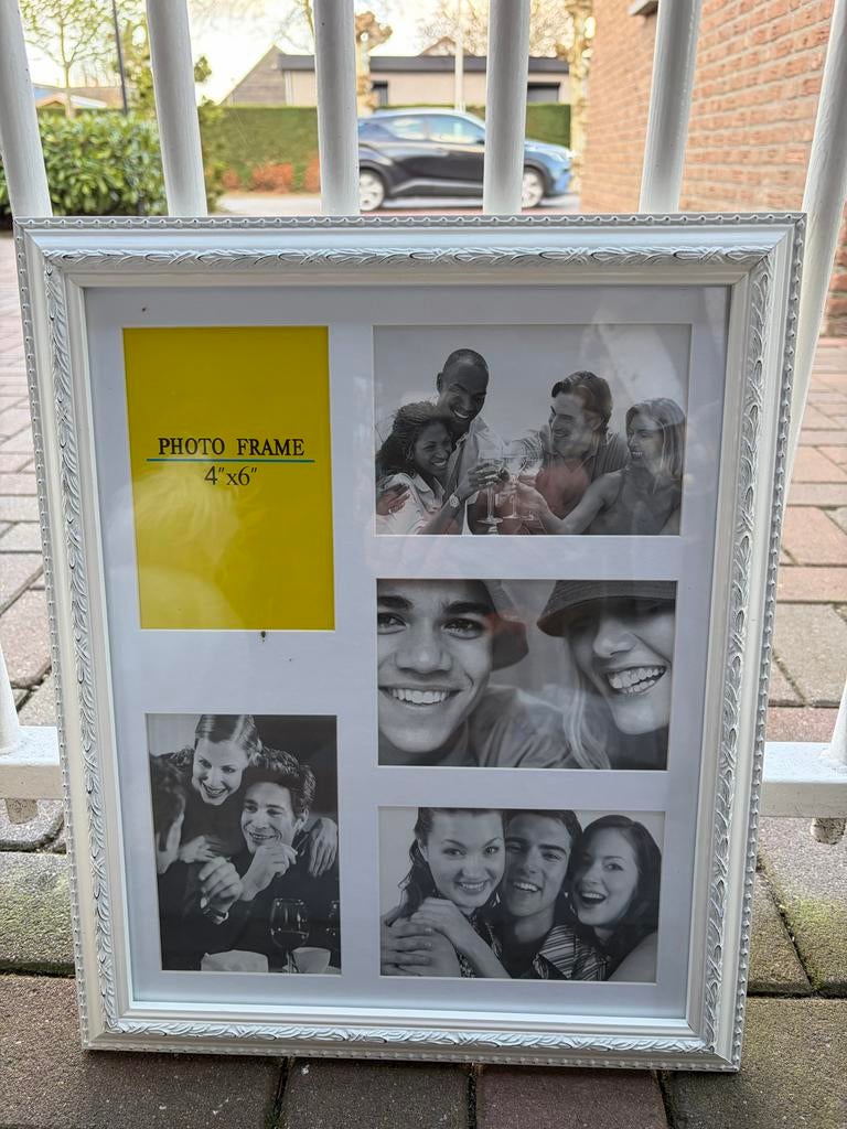 Witte fotolijst 37 cm bij 45 cm, Audio, Tv en Foto, Fotografie | Fotolijsten, Ophalen of Verzenden, Gebruikt