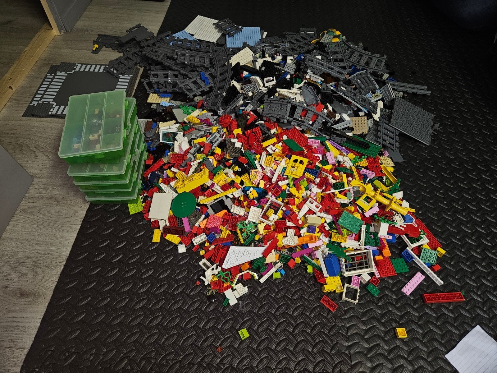 Grote partij Lego: 10-11 kg losse stenen, platen en rails, Ophalen of Verzenden