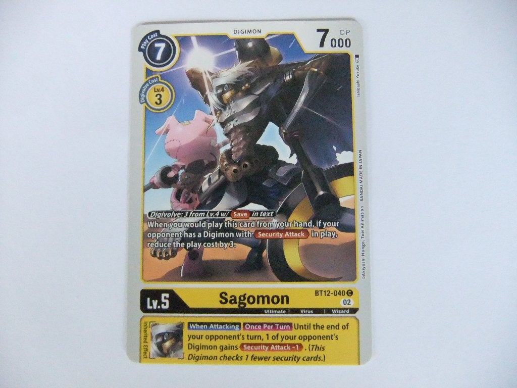 Sagomon BT12-040 Digimon Kaart - Zo goed als nieuw, Verzenden, Zo goed als nieuw, Losse kaart
