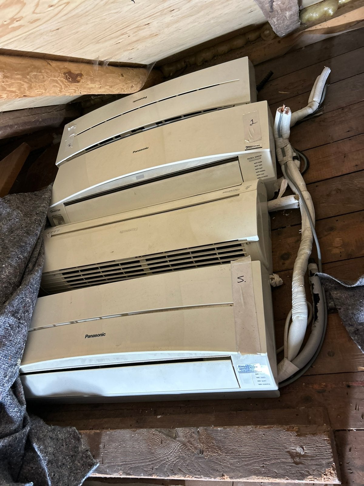 airco - Panasonic, Mitsubishi binnen en buiten units, Ophalen, Minder dan 60 m³, 3 snelheden of meer, Afstandsbediening