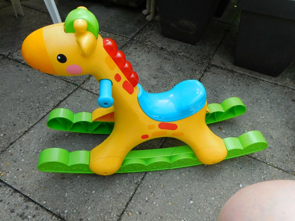 Hobbelgiraf van Fisher price, Ophalen, Gebruikt, Speelset, Met licht