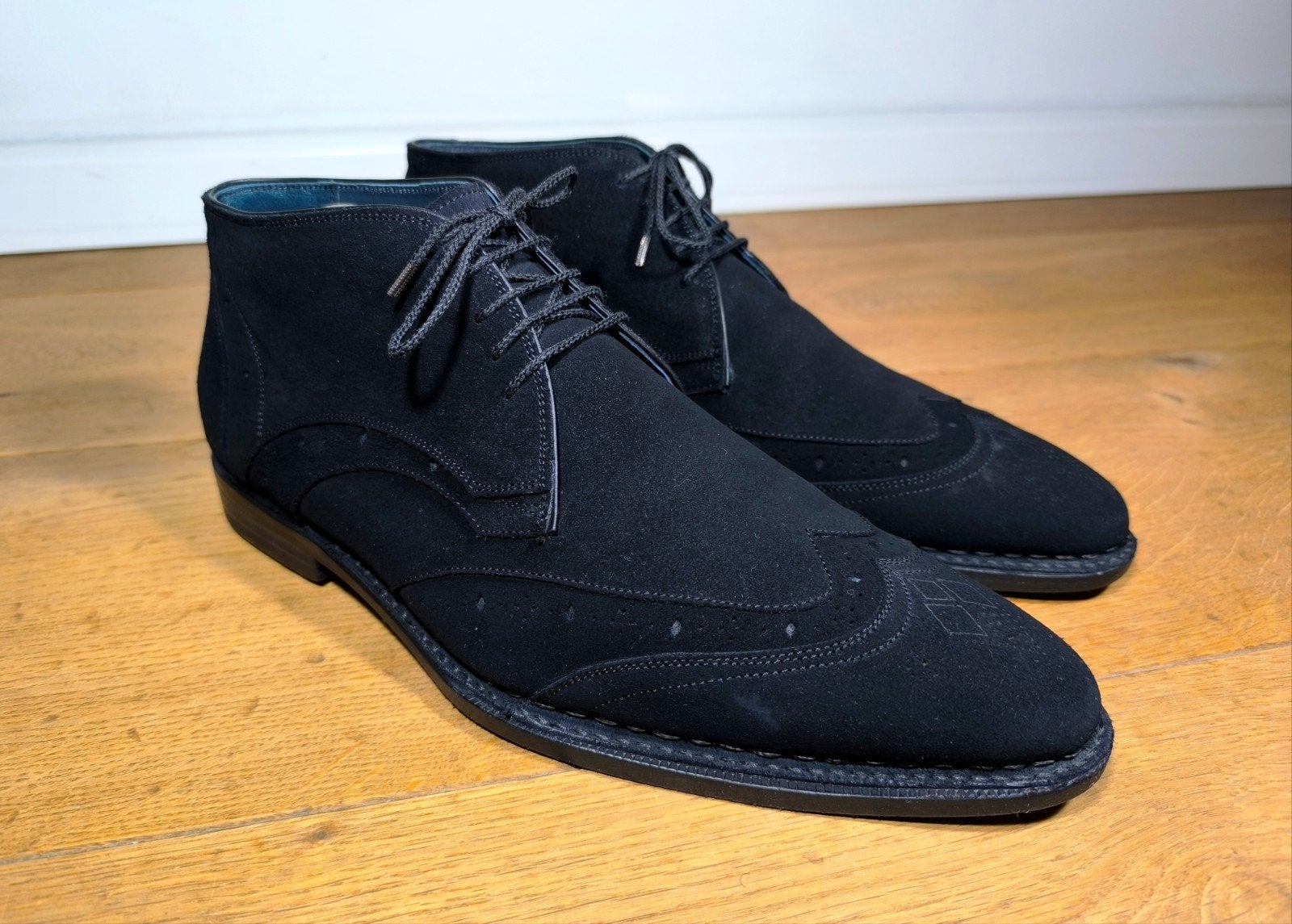 'Floris' Van Bommel Noble Blue herenschoenen maat 8,5 / 42,5, Ophalen, Zwart, Van Bommel, Gedragen