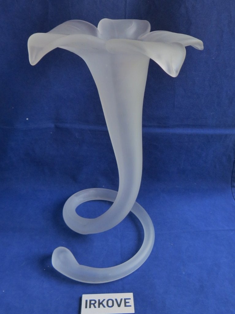 LOTUS OF TROMPET VAAS * Vintage *, Overige kleuren, Verzenden, Minder dan 50 cm, Glas
