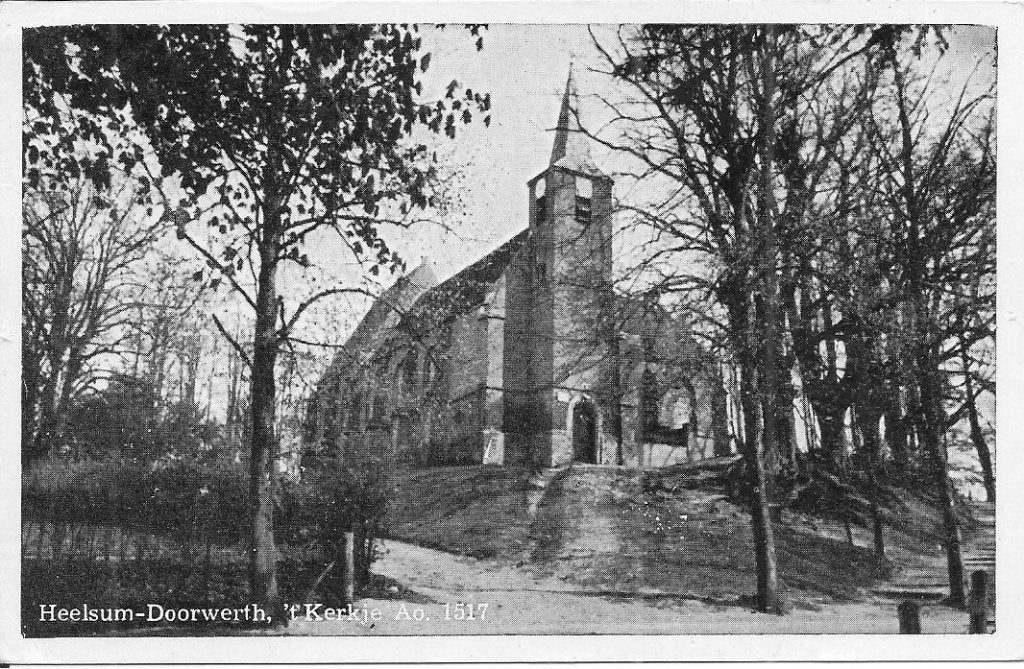 Oude Ansichtkaart Heelsum-Doorwerth, 't Kerkje Ao. 1517, Ophalen of Verzenden, 1940 tot 1960, Gelopen, Gelderland