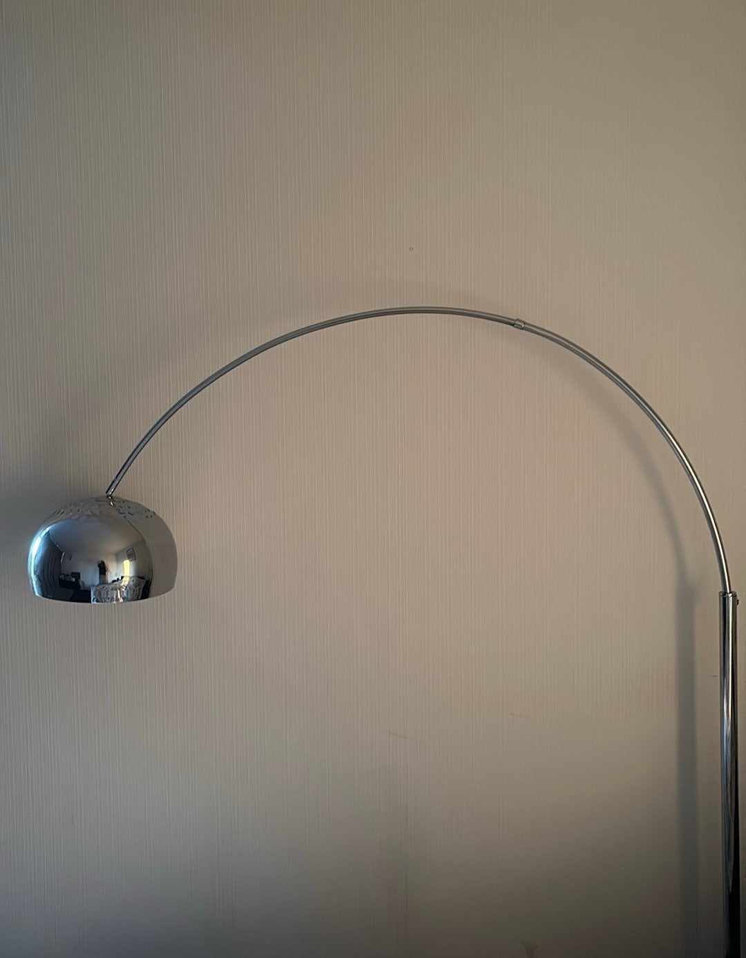 Flos Arco lookalike booglamp met dimmer, 1.70m hoog, Ophalen, Gebruikt, Metaal, 150 tot 200 cm
