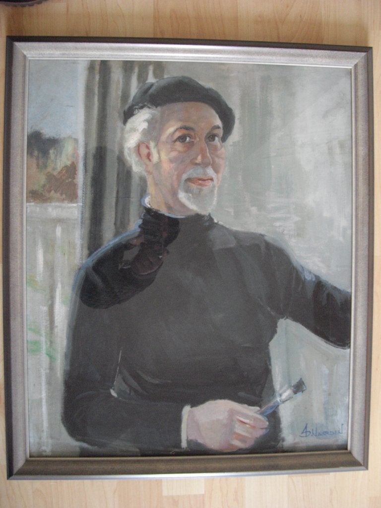 schilderij isaac naarden zelfportret joodse schilder bussum, Ophalen