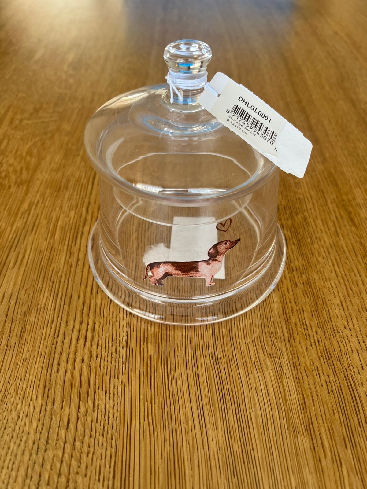 Voorraadpot teckel glas Clayre & Eef, Overige merken, Verzenden, Klassiek, Overige typen
