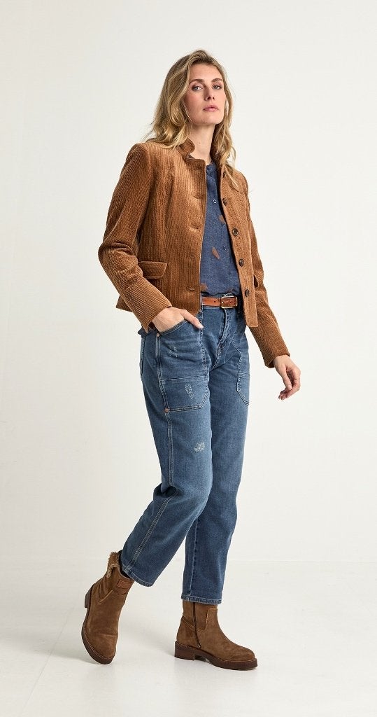 Mac baggy spijkerbroek / jeans maat 42 stretch blauw, MAC, Zo goed als nieuw, W33 - W36 (confectie 42/44), Verzenden