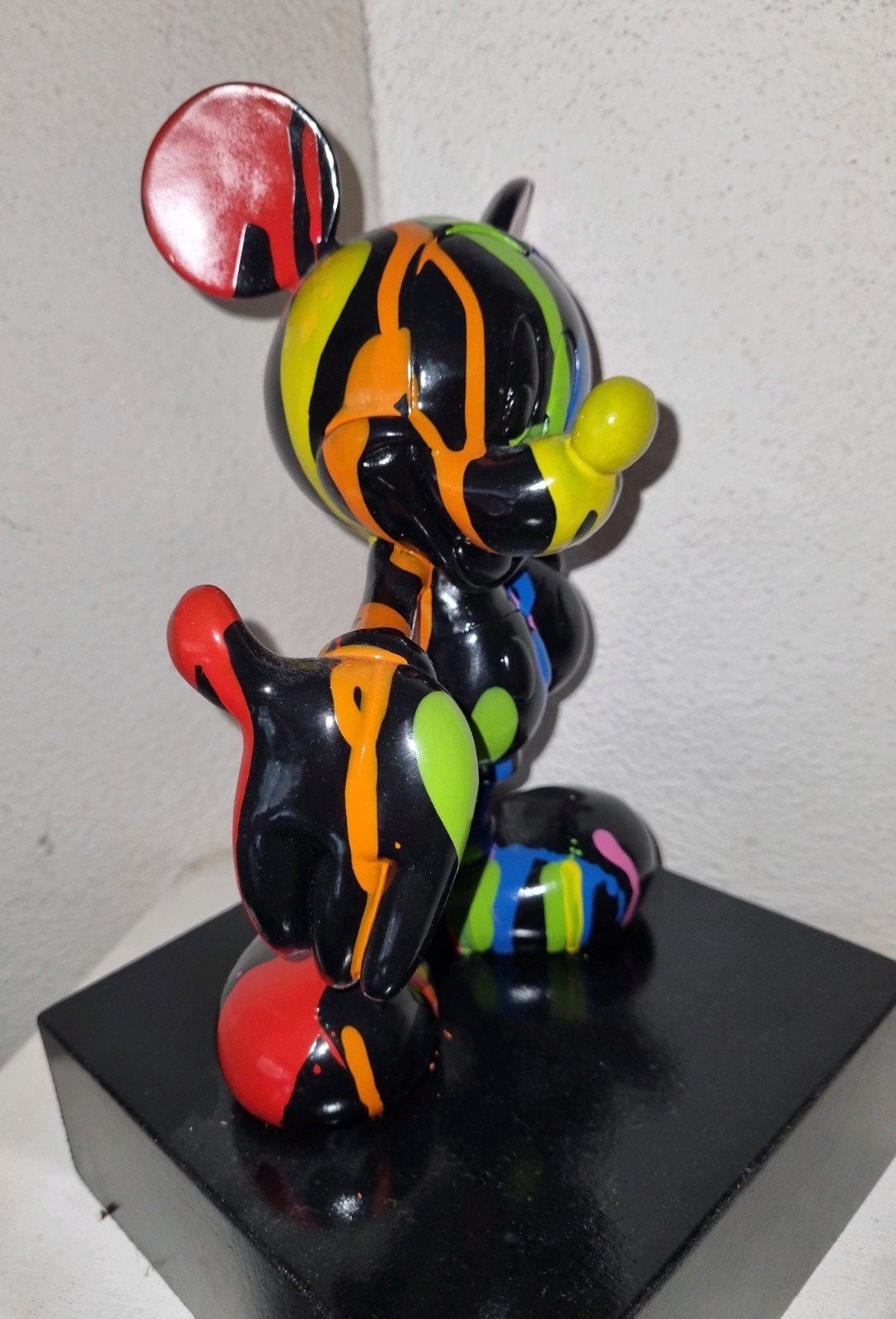 Mickey Mouse Pop-Art Sculptuur - Kleurrijke Verfdruppels, Verzamelen, Ophalen of Verzenden, Nieuw