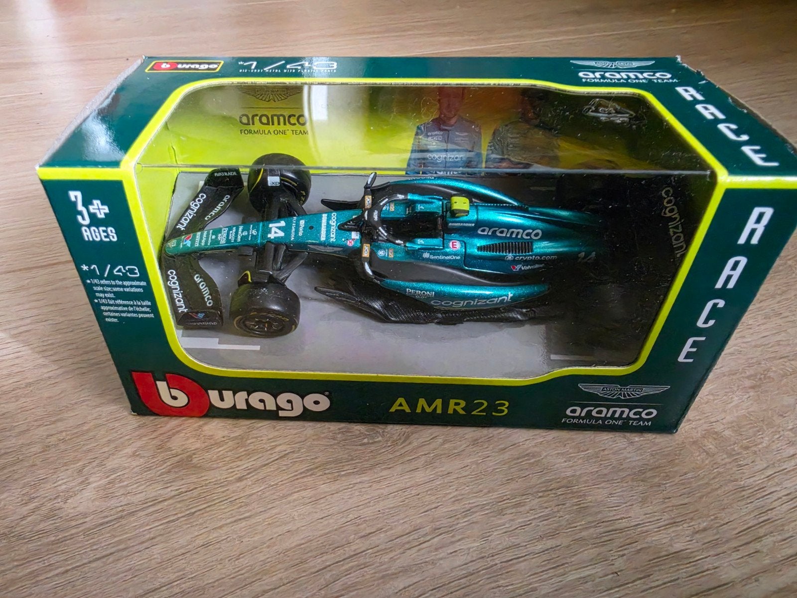Burago Aston Martin AMR23 F1 Modelauto 1:43, Ophalen of Verzenden, Nieuw, Auto