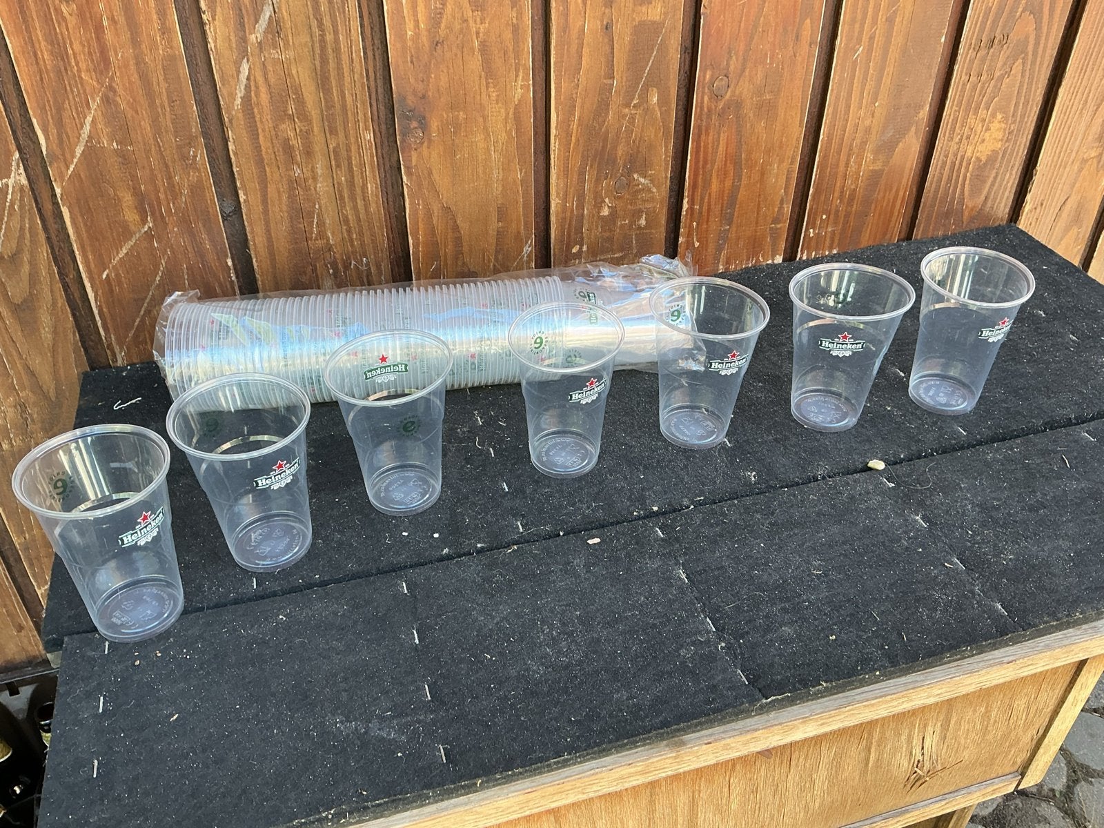 Heineken plastic bekers - 0,20liter nieuw 60 stuks per rol ., Overige typen, Kunststof, Nieuw, Ophalen of Verzenden