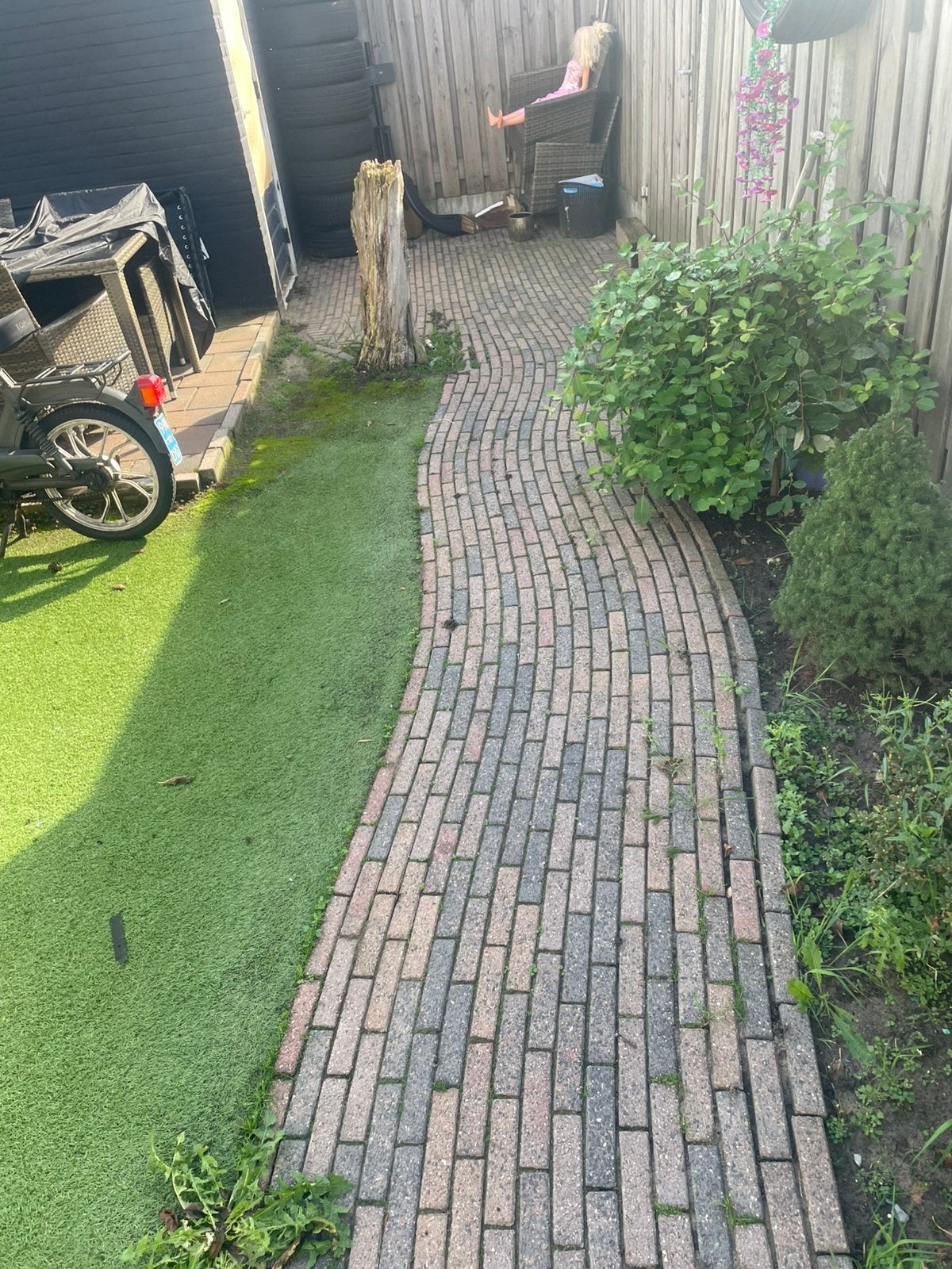 Betonklinkers rood., Tuin en Terras, Ophalen, Gebruikt, Klinkers, 10 m² of meer