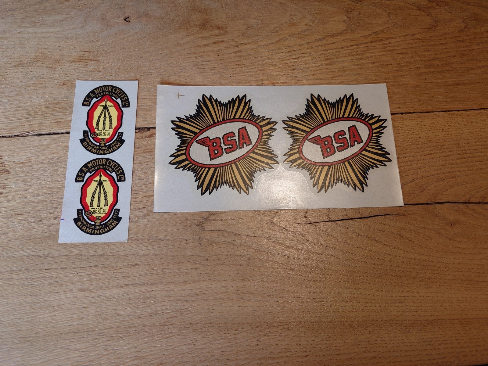 BSA Motorfiets Stickers - Set van 4, Ophalen of Verzenden, Nieuw, Auto of Motor