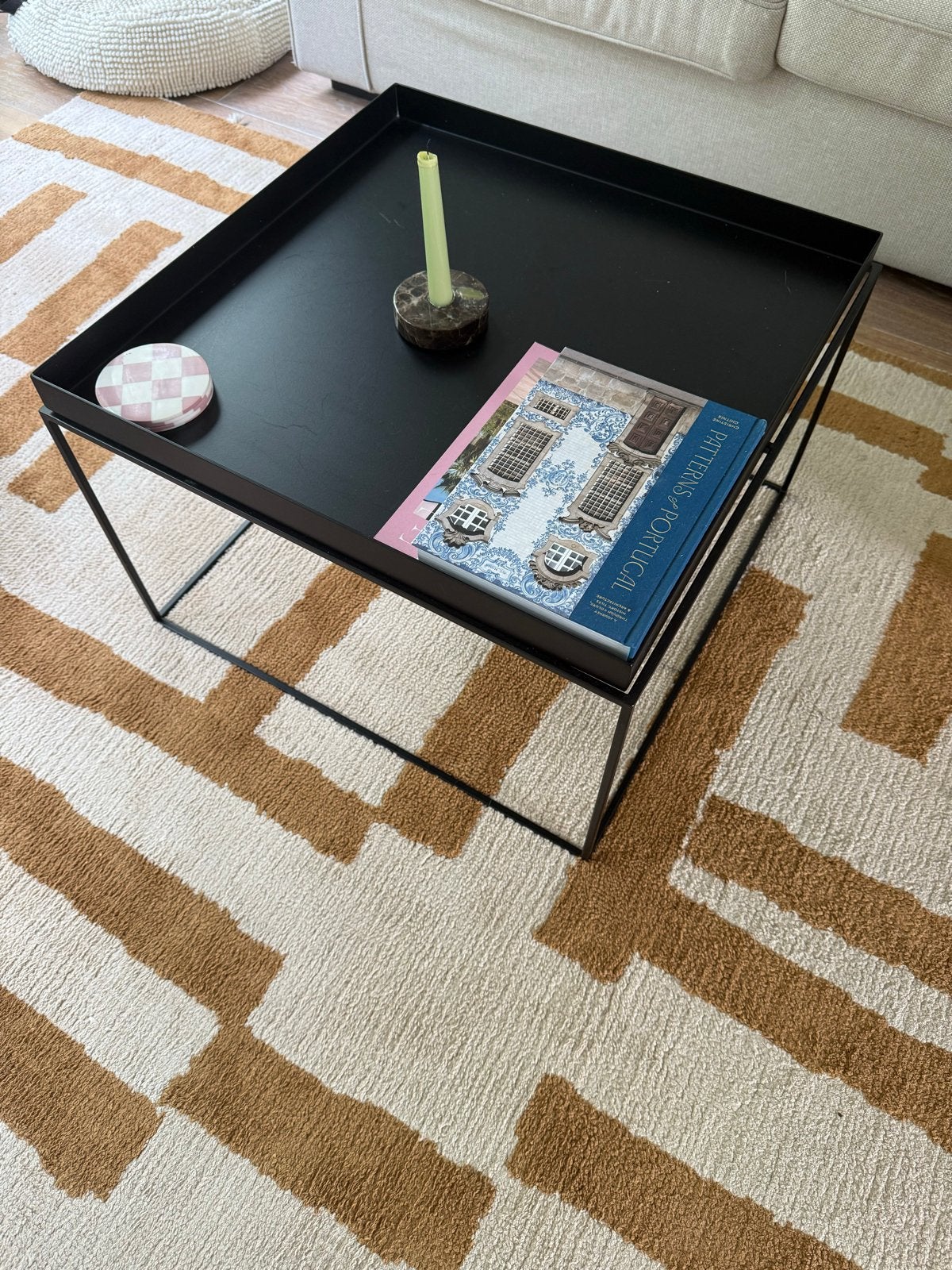 HAY Tray Table salontafel - Zwart, Gebruikt, Vierkant, Metaal, Minder dan 50 cm