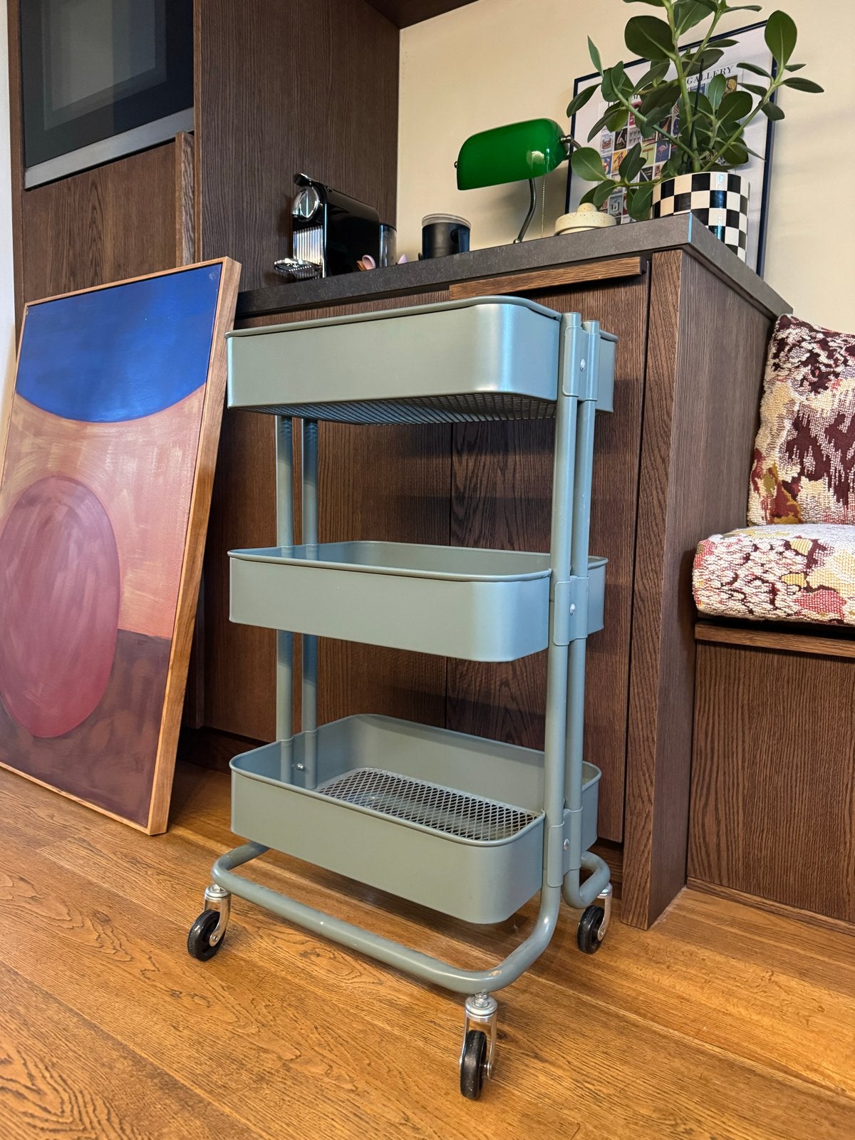 IKEA RÅSKOG Roltafel - Grijsgroen, Huis en Inrichting, Ophalen, Zo goed als nieuw