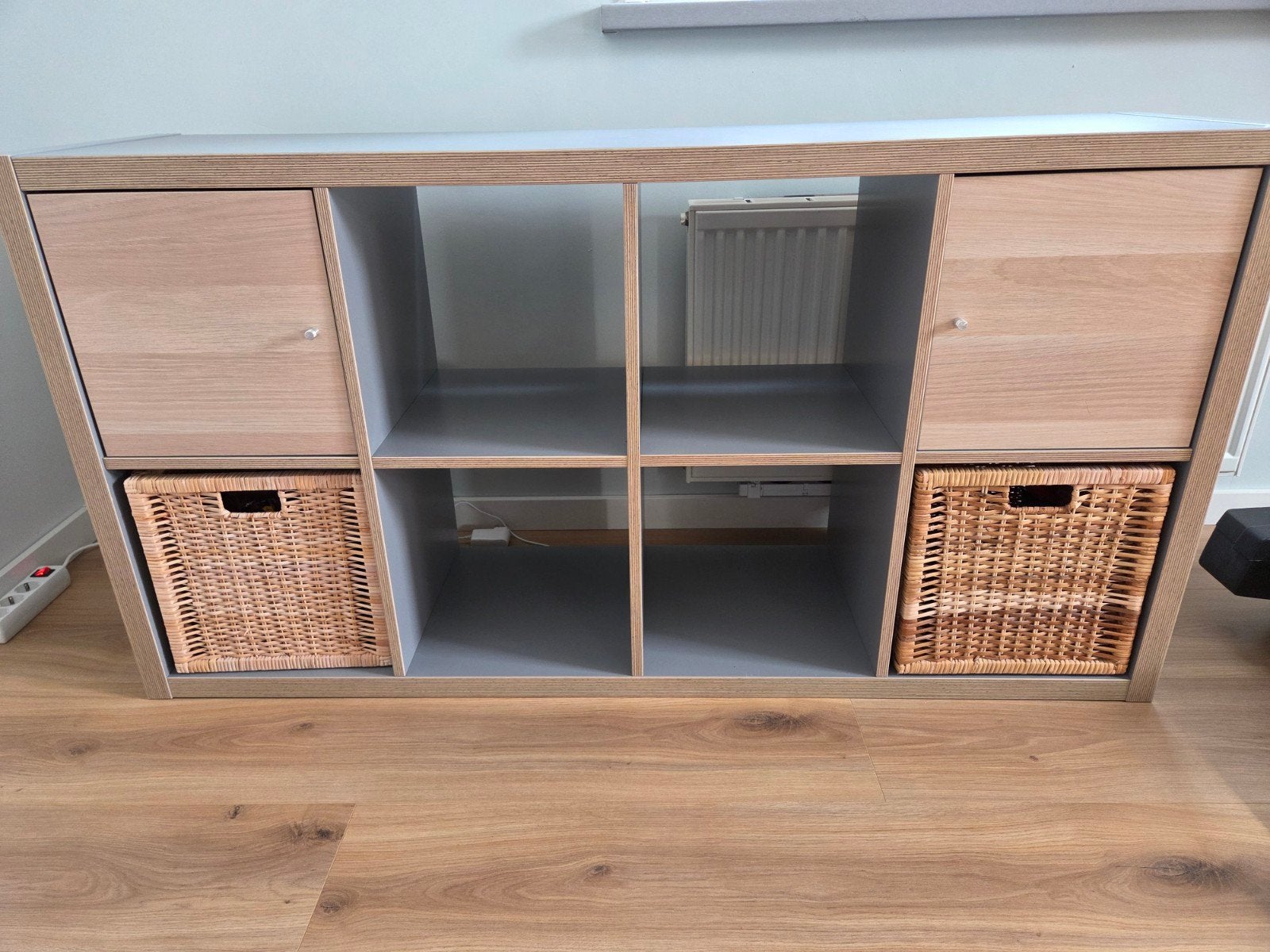 IKEA Kallax Kast - Grijs/Hout, Ophalen, Gebruikt