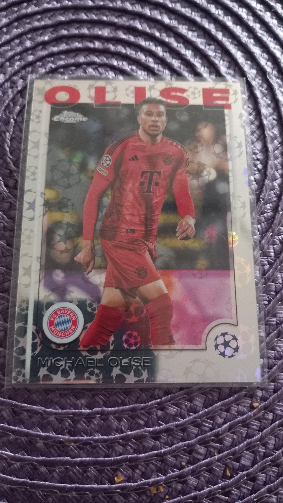 Michael Olise Topps Chrome Champions League Spelerskaart, Ophalen of Verzenden, Zo goed als nieuw, Buitenlandse clubs, Spelerskaart