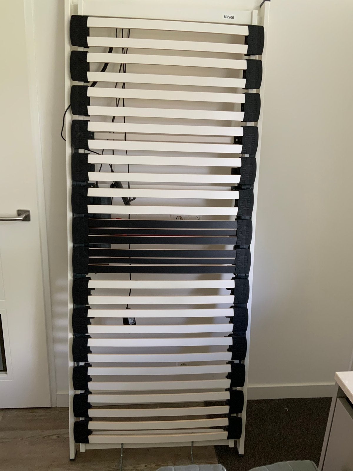 2 Lattenbodems elektrisch verstelbaar, Ophalen, Gebruikt, Eenpersoons, 80 cm