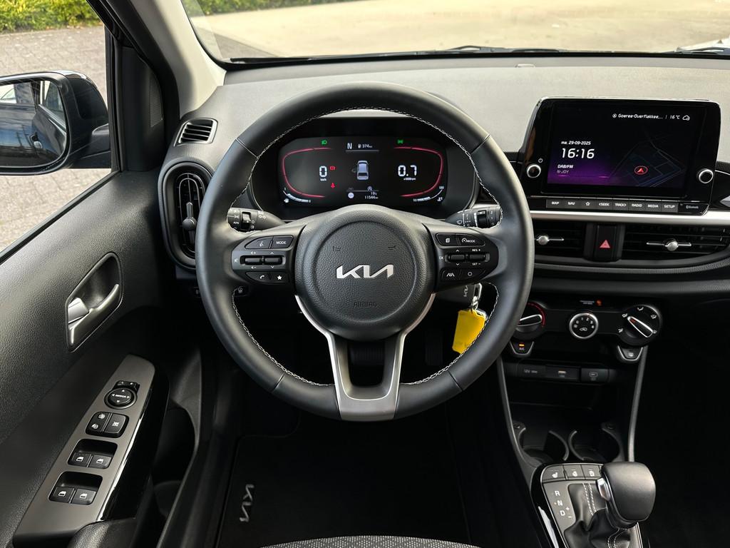 Kia PICANTO 1.0 DPI DynamicPlusLine|Autom|Stoel/Stuur verw|4, Voorwielaandrijving, Stof, Zwart, Bedrijf