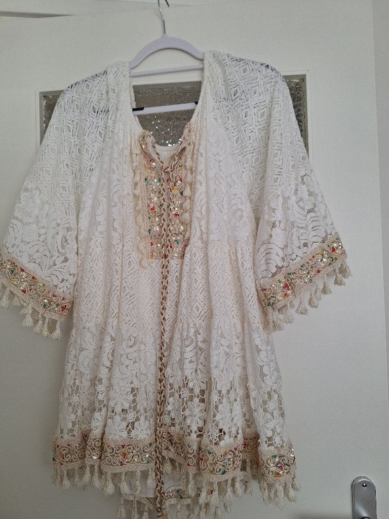 IBIZA TUNIEK, Kleding | Dames, Ophalen of Verzenden, Zo goed als nieuw, Wit