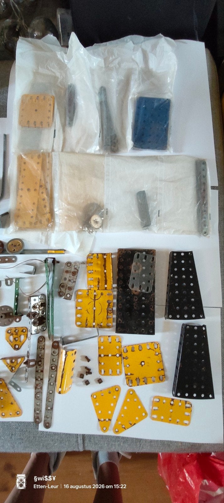 Vintage Meccano verzameling met oude boekjes, Ophalen, Gebruikt