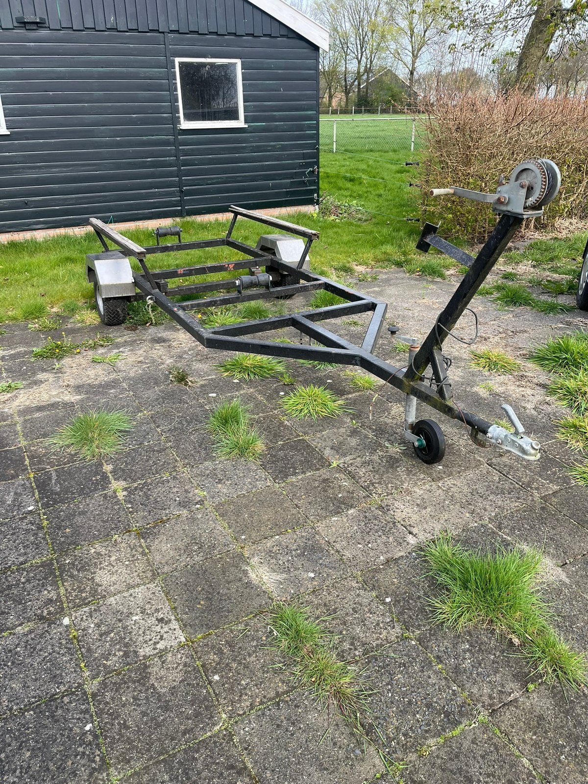 Punter polyester met motor en trailer visboot, Overige merken, Gebruikt, Viertaktmotor, Ophalen of Verzenden