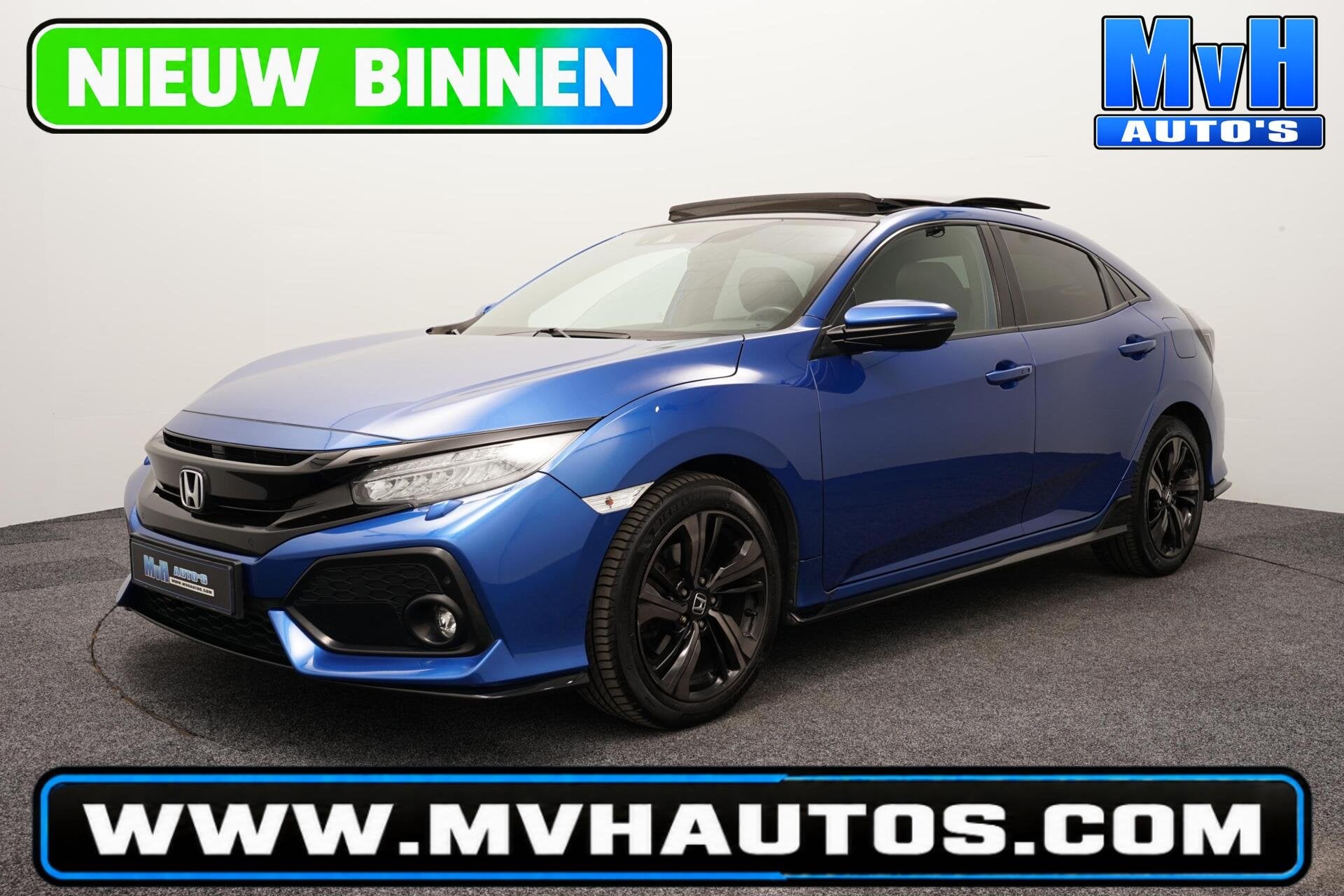 Honda Civic 1.5 i-VTEC Sport Plus|SCHUIFDAK|ACC|CAMERA|NAP, Auto's, Voorwielaandrijving, Dealer onderhouden, Stof, Euro 6