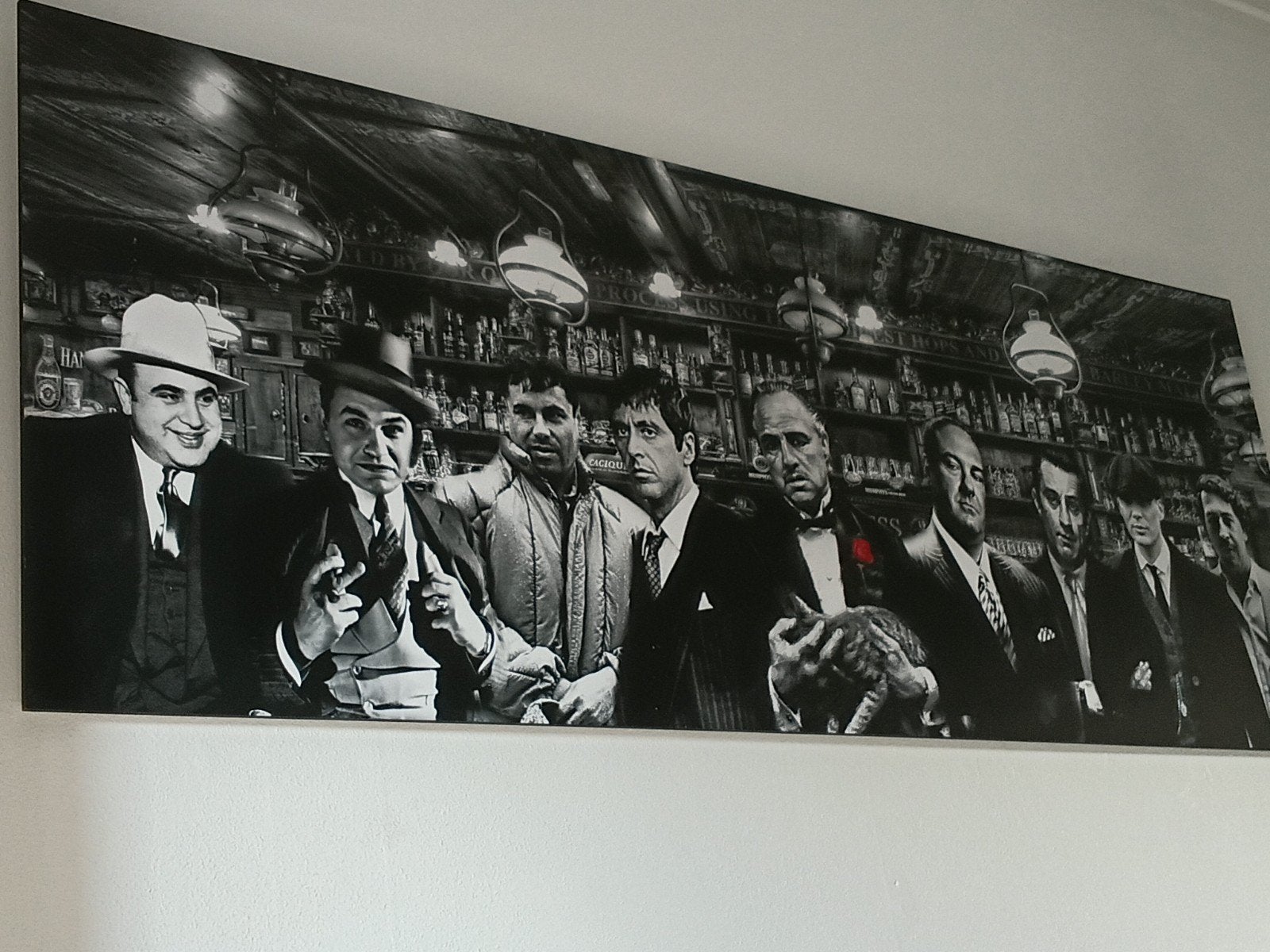 Canvas schilderij The Godfather / Scarface, Huis en Inrichting, 50 – 75, Oorspronkelijke maker, Ophalen of Verzenden, Zo goed als nieuw