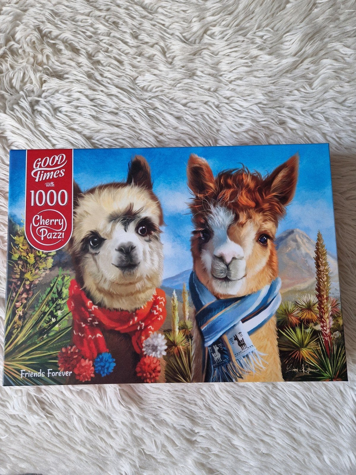 Cherry Pazzi 1000 stukjes Friends Forever Alpaca puzzel, Ophalen, 500 t/m 1500 stukjes, Zo goed als nieuw, Legpuzzel