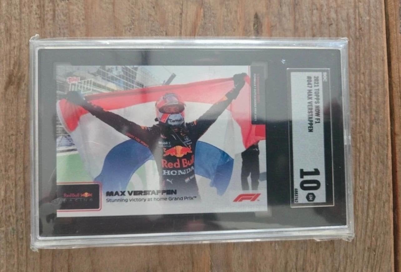 Max Verstappen Topps F1 Kaart - Zandvoort 2021 Graded 10, Ophalen of Verzenden, Zo goed als nieuw, Formule 1