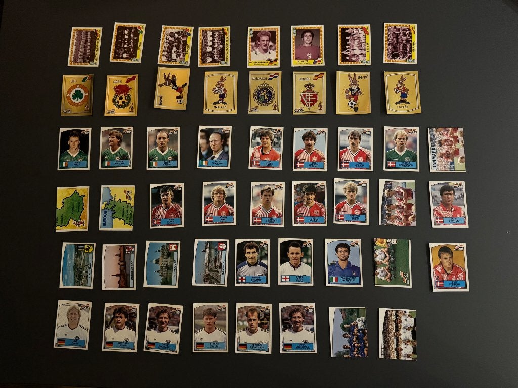 Te koop: Panini EK 1988, 51 verschillende stickers, Verzenden, Zo goed als nieuw, Meerdere stickers