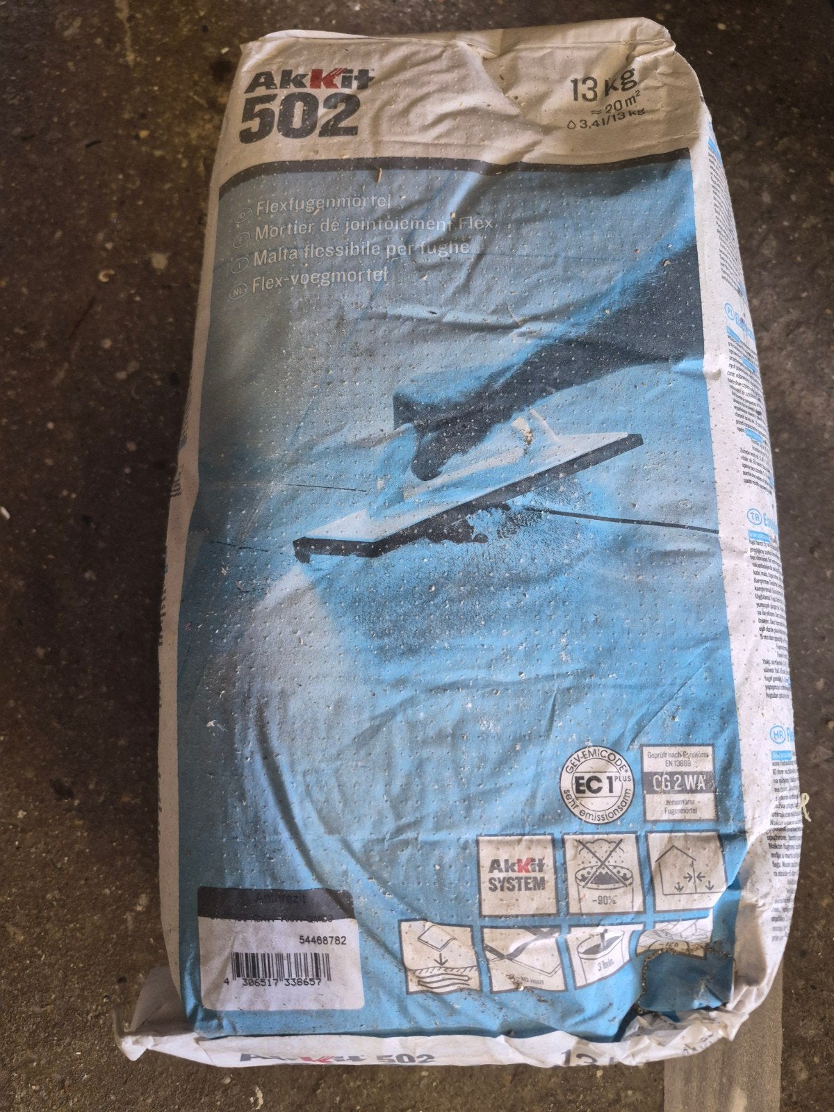 Akkít 502 Flexvoegmortel - 2 zakken van 13 kg, Ophalen, Overige materialen, Overige typen, Nieuw