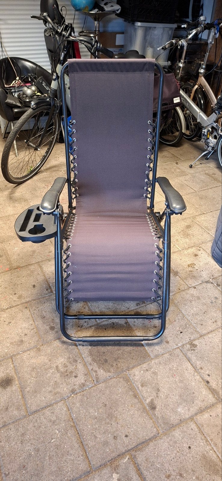 Tuinstoelen zit/lig opklapbaar 4x, Ophalen, Gebruikt, Metaal, Verstelbaar