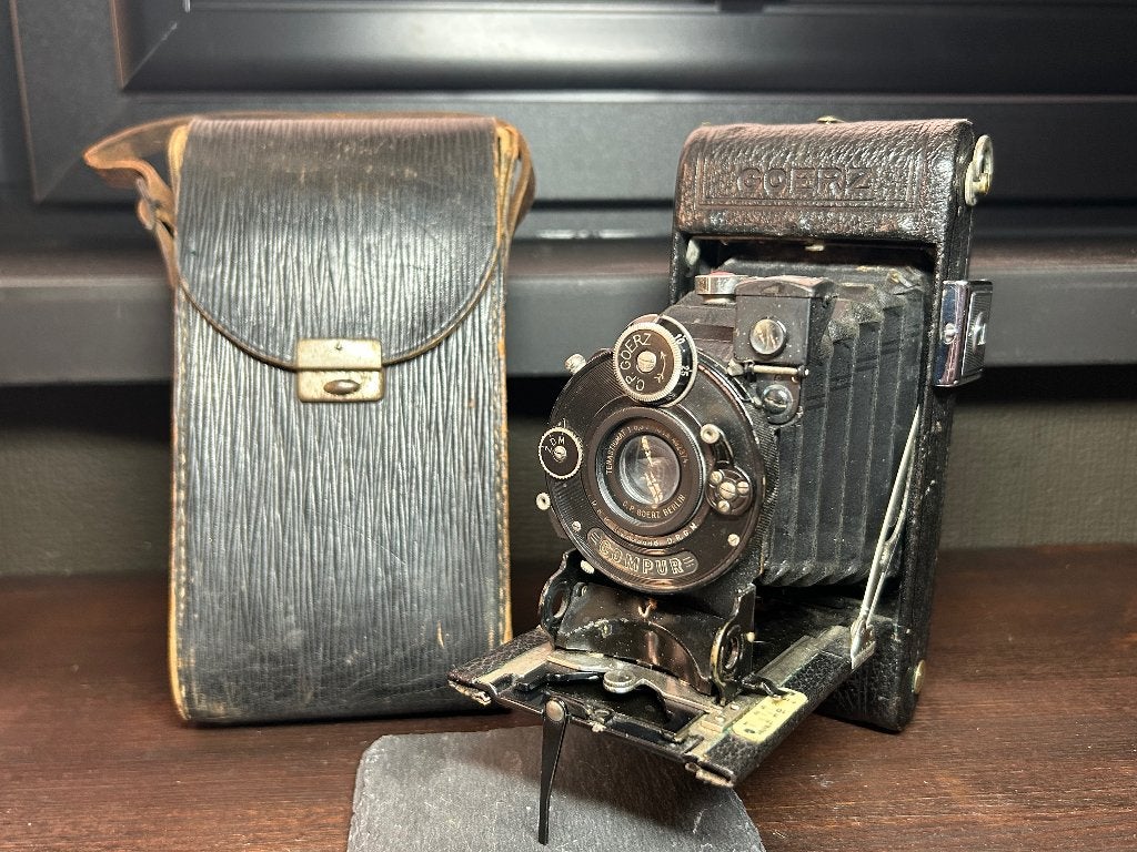 Antieke C.P. Goerz Berlin Tenax camera , Compur sluiter, Ophalen, Voor 1940, Fototoestel