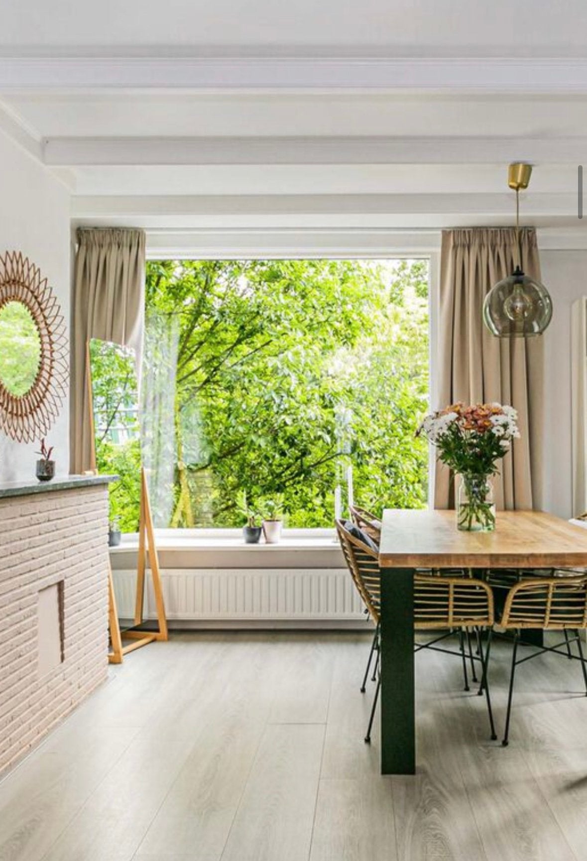 Gordijen verduisterend beige, Ophalen, Beige, Verduisterend