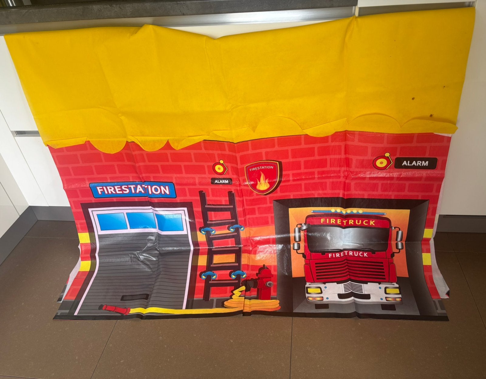 Brandweer tafeltent brandweerkazerne tafel speeltent 80x140, Ophalen of Verzenden