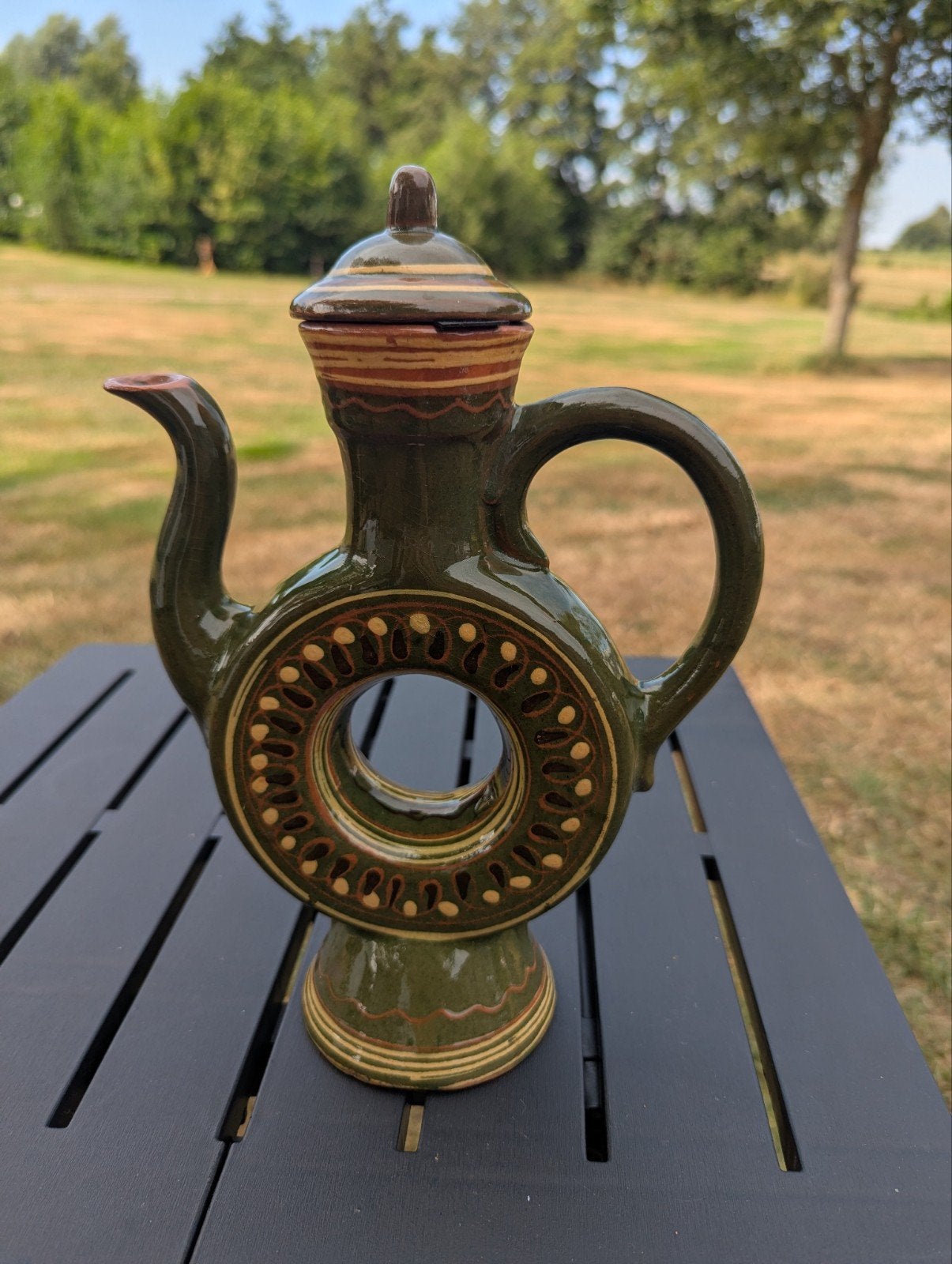 Vintage Poolse keramieken koffiepot "Kamionka" Łysa Góra, Antiek en Kunst, Ophalen of Verzenden