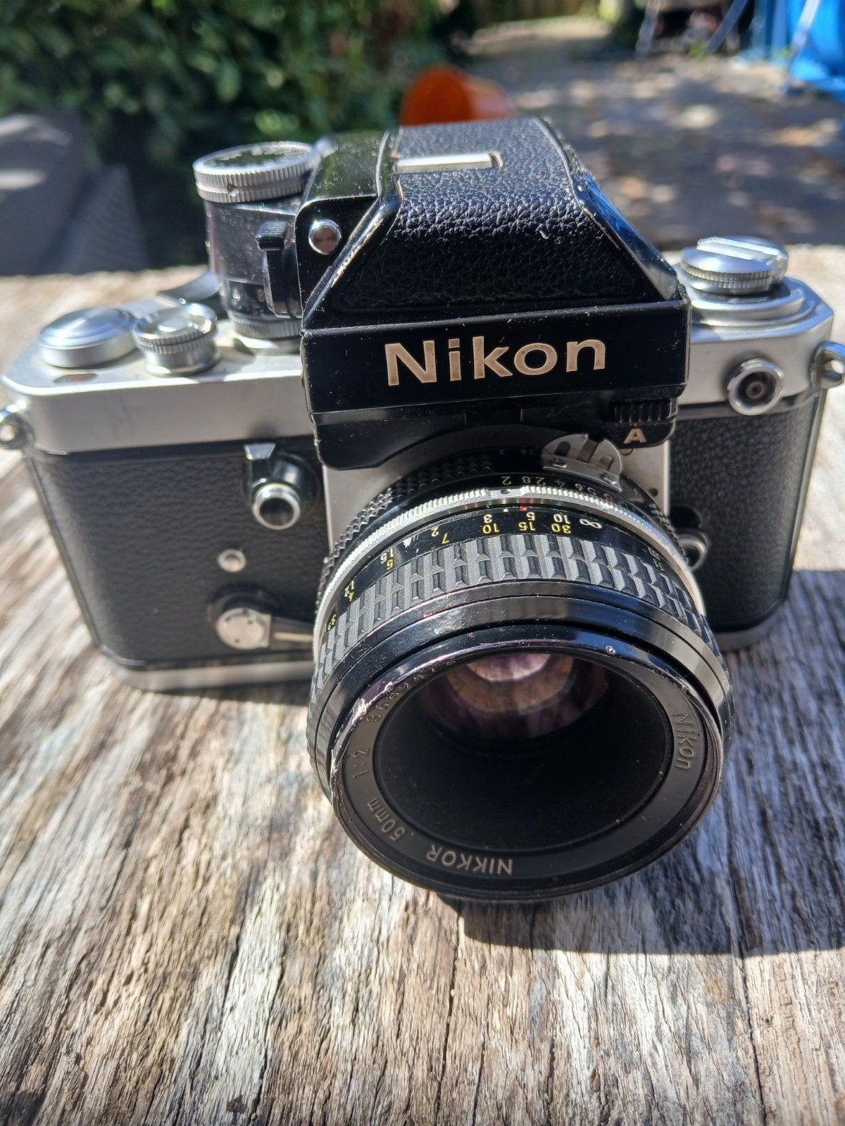 Nikon f2 Spiegelreflexcamera met Nikkor 50mm lens, Ophalen of Verzenden