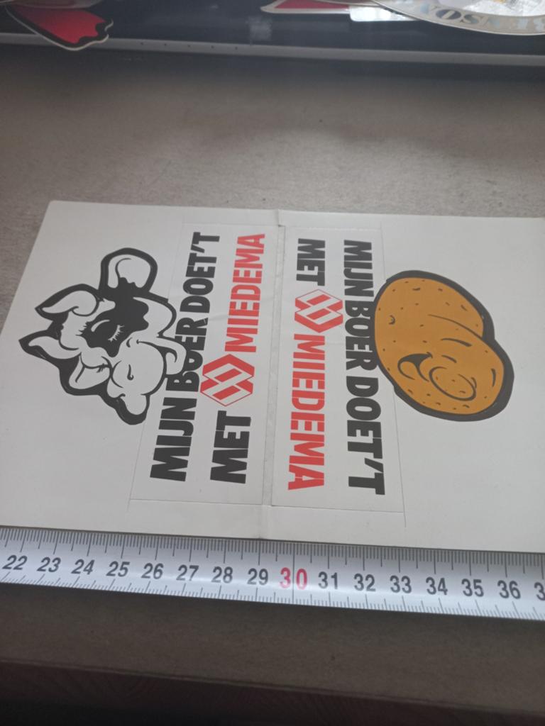 Mijn boer doet, t met miedema, Verzamelen, Stickers, Ophalen of Verzenden, Zo goed als nieuw