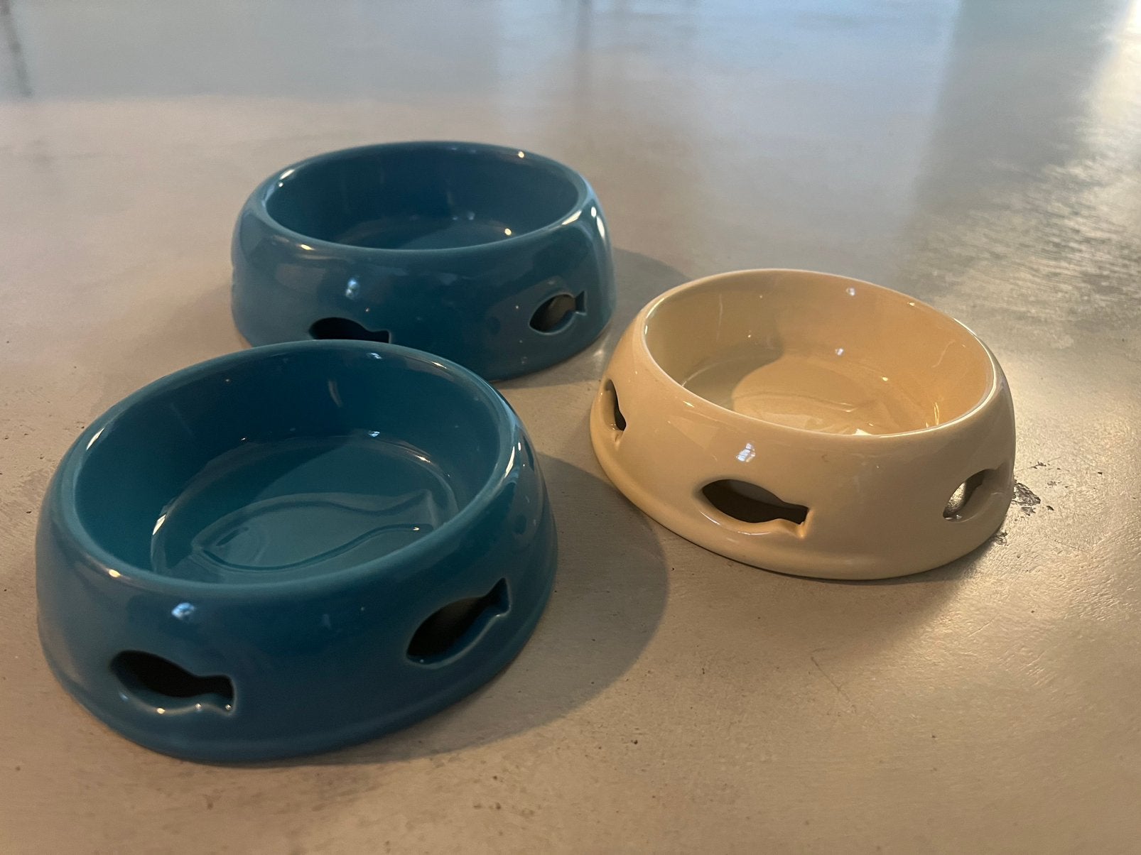 Voerbakjes kat (3 stuks), Ophalen, Zo goed als nieuw