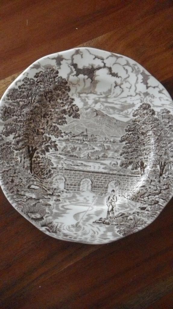 5 Porselein -Engelse-Borden, Antiek en Kunst, Ophalen of Verzenden