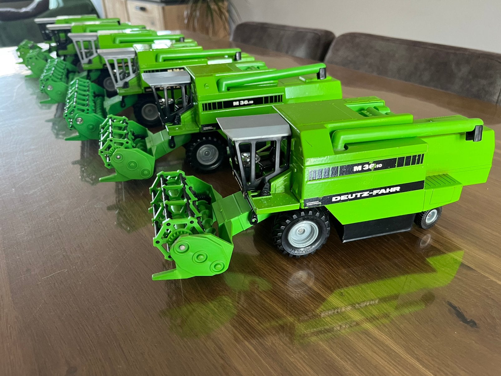Deutz-Fahr M 36.10 combines Siku 6 stuks Groen maaibord, Ophalen of Verzenden, Zo goed als nieuw, Tractor of Landbouw, SIKU