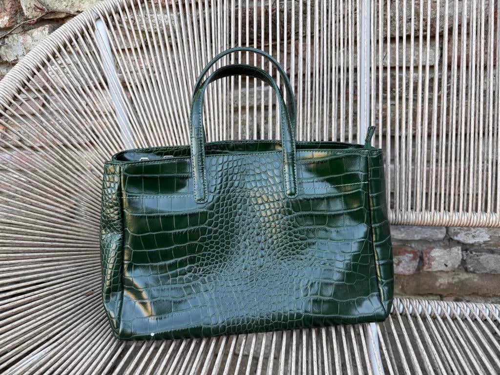 Italiaanse leren tas, 40 tot 60 cm, 20 tot 30 cm, Minder dan 35 cm, Ophalen of Verzenden