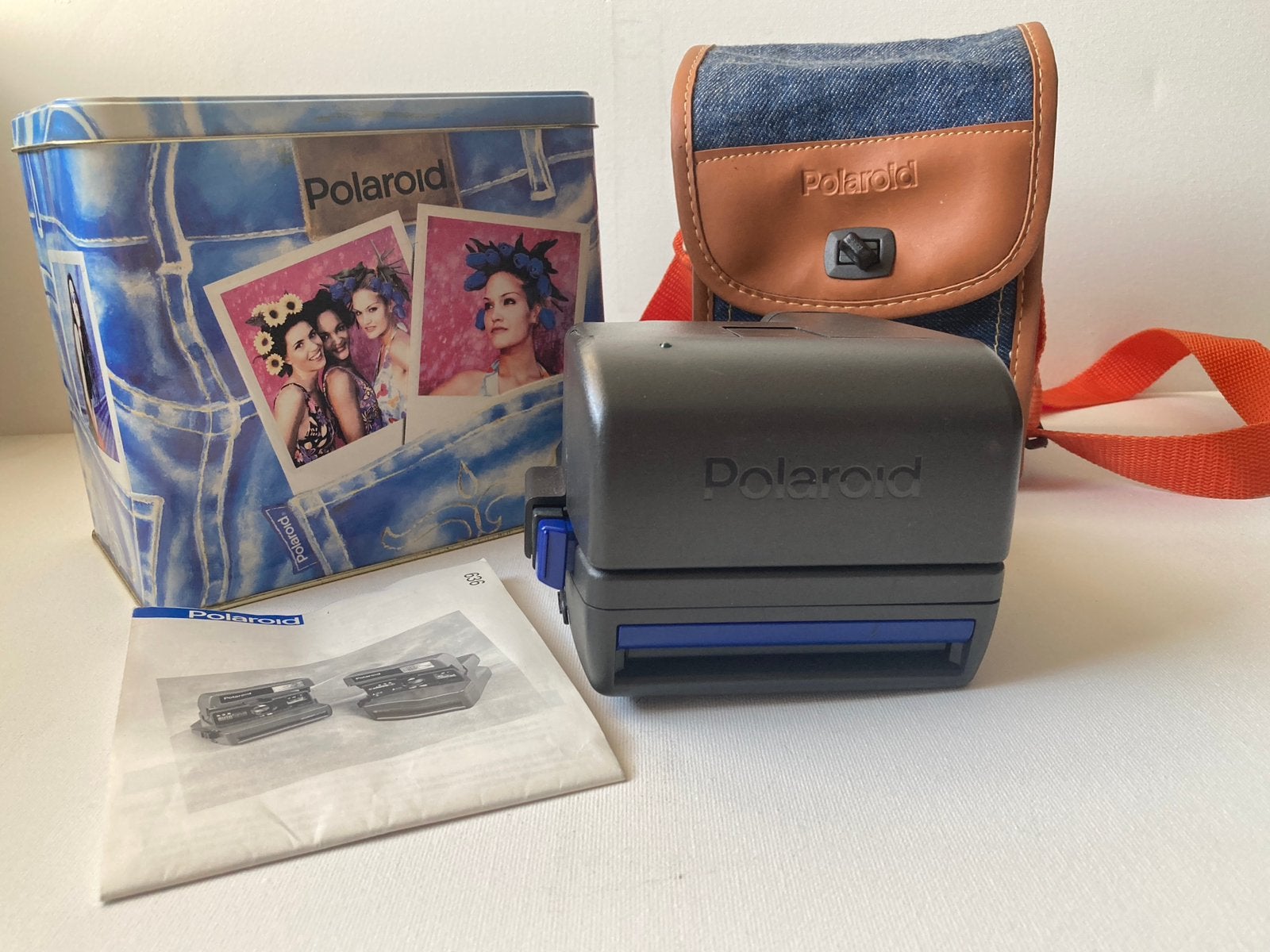 Polaroid 636 in Collector Box & Jeans Tas voor 600 film, Ophalen of Verzenden, Gebruikt, Polaroid, Polaroid