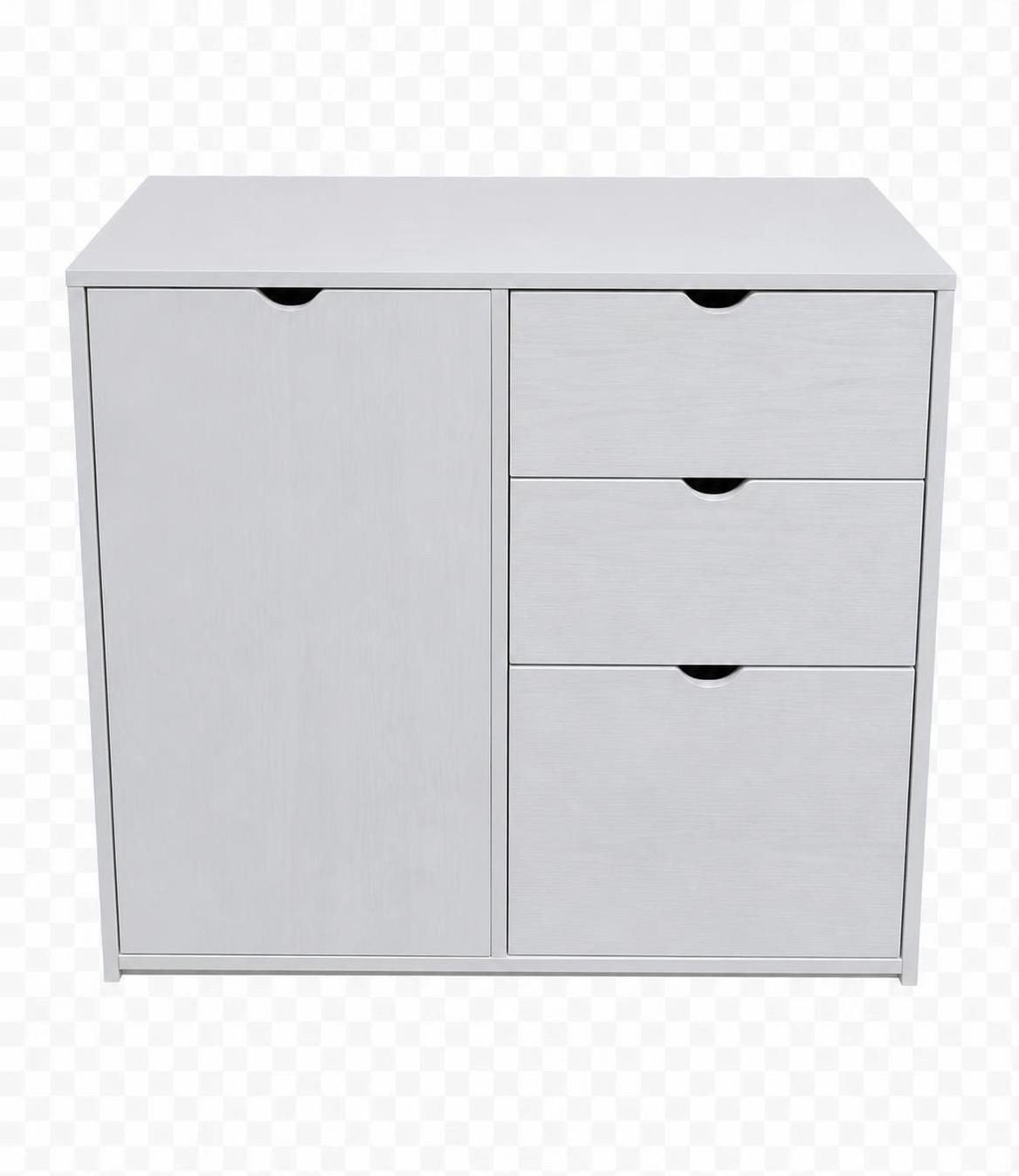 Wit kastje met lade en deurtje - 80x35x77 cm, Huis en Inrichting, Kasten | Ladekasten, Ophalen, Gebruikt, 1 of 2 laden, 50 tot 100 cm