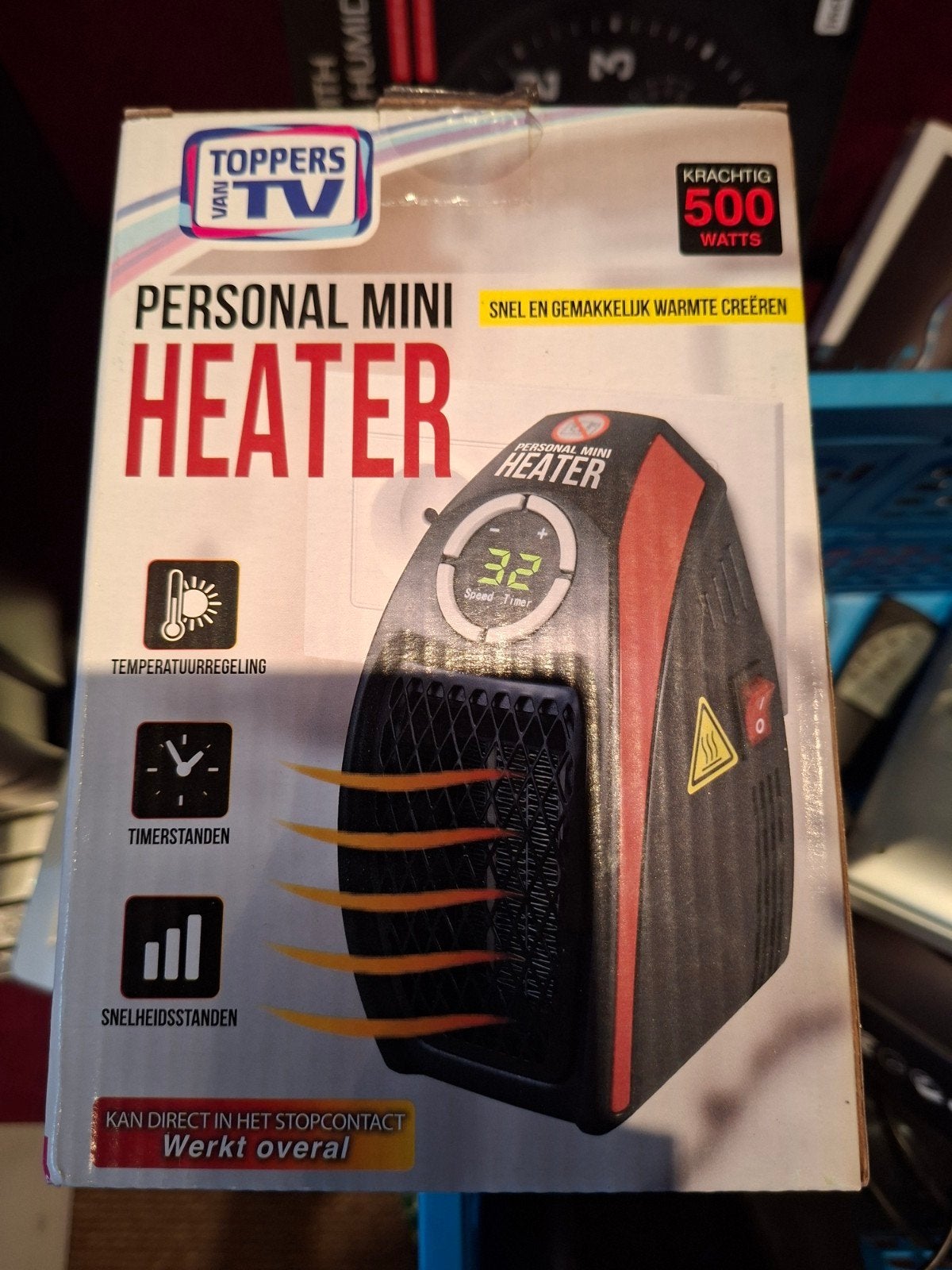 Toppers TV Personal Mini Heater 500W, Ophalen
