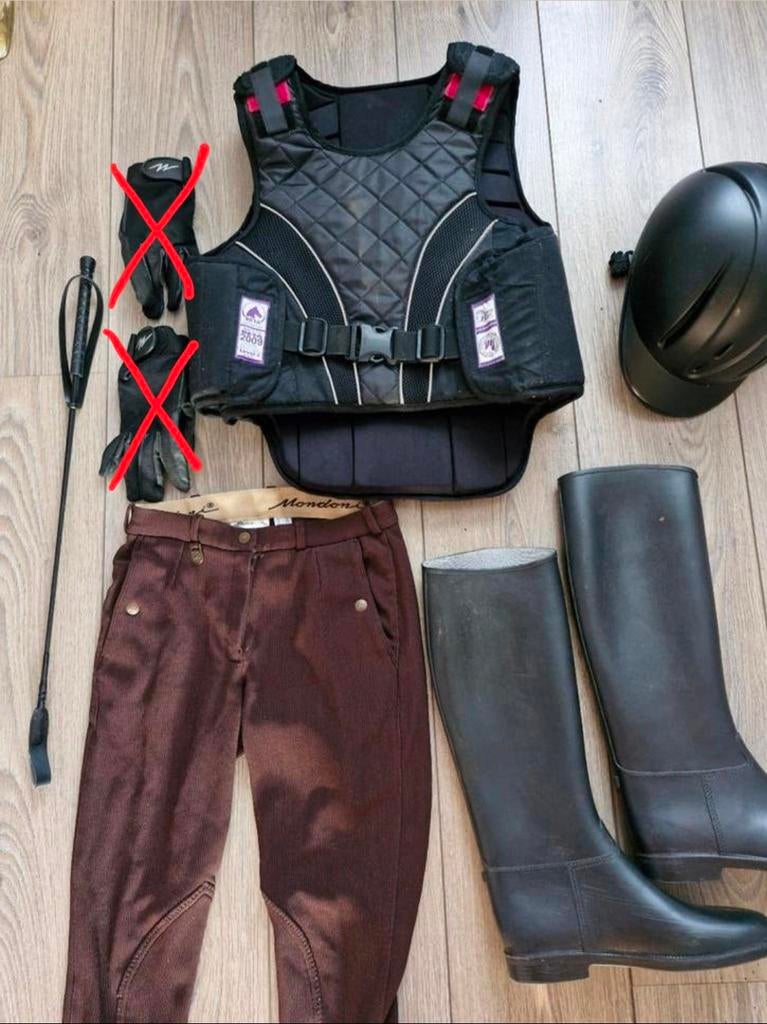Paardrijles kleding en spullen, Dieren en Toebehoren, Paardrijkleding, Ophalen, Kinderen, Overige typen, Overige soorten