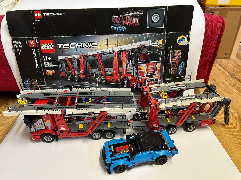 LEGO Technic 42098 Autotransporter met auto, Gebruikt, Lego, Ophalen of Verzenden, Technic
